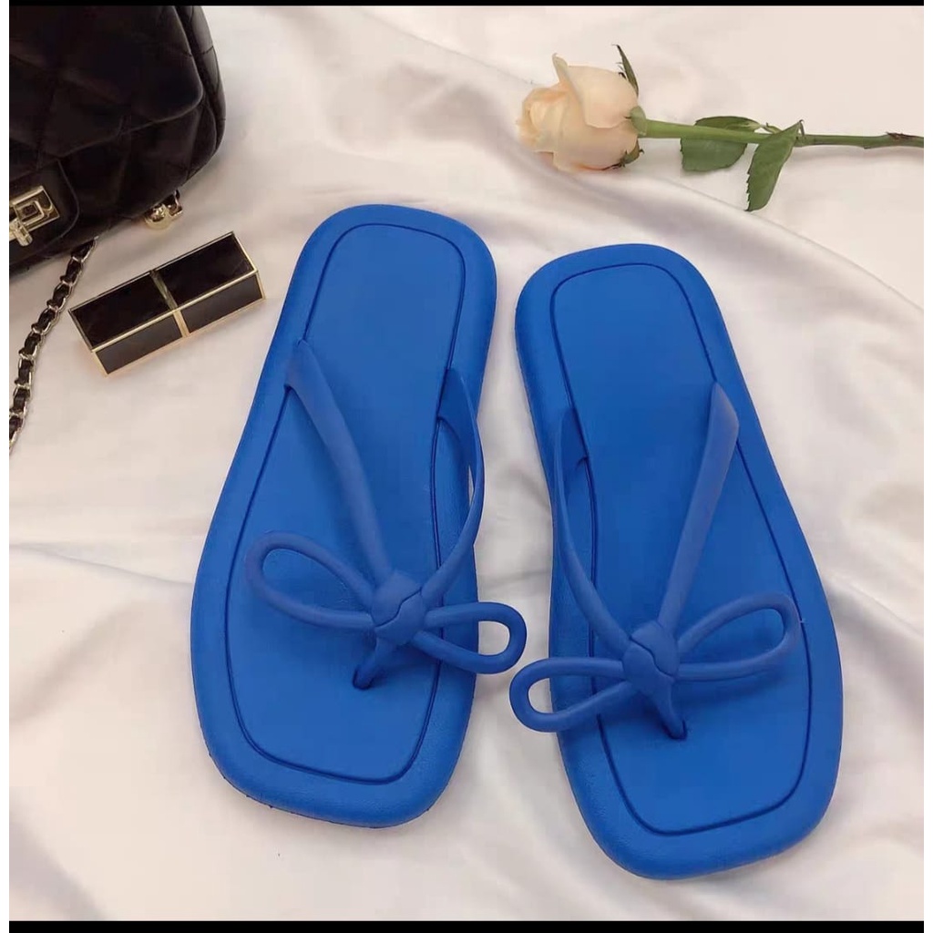 Dép tông  thắt nơ xỏ ngón cao su êm chân mẫu mới 2023