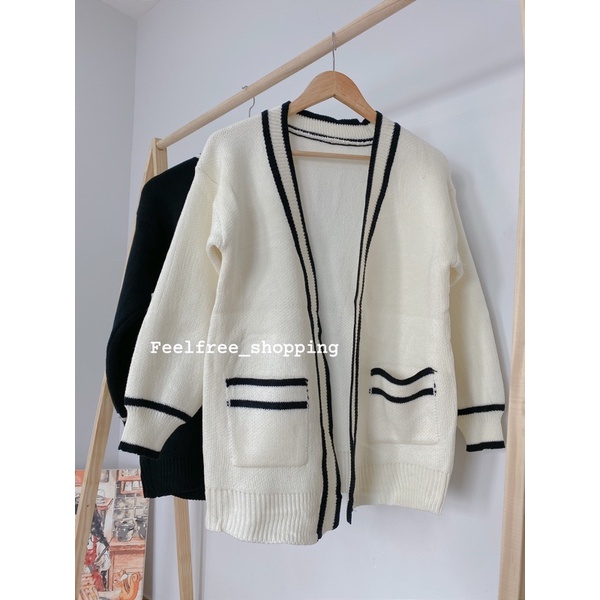 Áo Cardigan Len Nữ Chất Vải Dày Có Túi (Kèm Hình Thật)