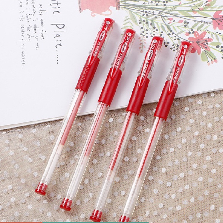 Bút Bi Nước Mực  Đỏ Êm Tay, Không Lem Mực - Giá Rẻ