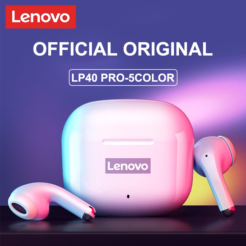 Tai nghe Bluetooth 5.0 Lenovo LP40 Pro LP40 TWS không dây mini có mic