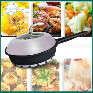CHẢO CHỐNG DÍNH HỢP KIM NHÔM  CAO CẤP TFFP-509-24 - ĐÁY TỪ -  Có nắp đậy, tiện lợi, nhỏ gọn, độ bền cao, giá rẻ
