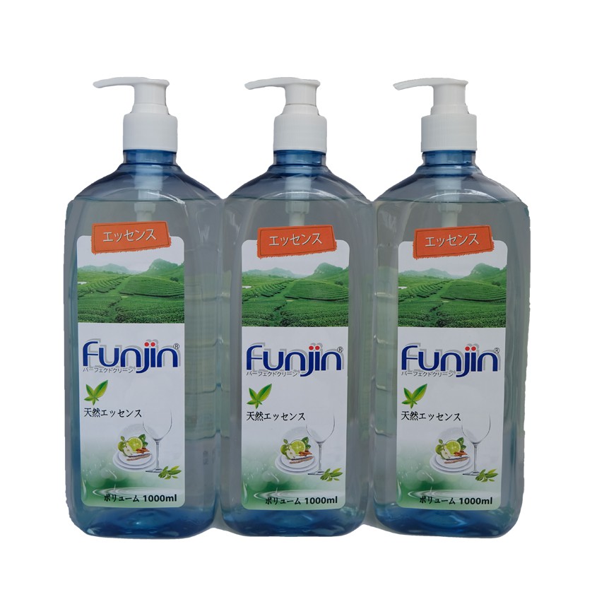 Nước rửa chén Funjin chính hãng 1L | Sạch kin kít, không hại da tay, không lưu lại mùi trên chén đĩa 1L
