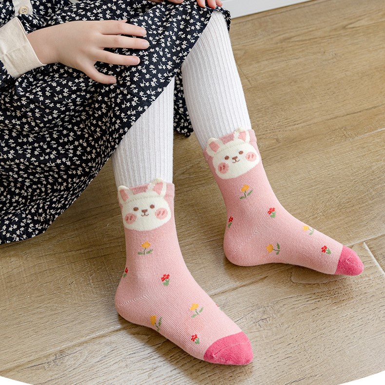 2023-Set 5 Đôi Tất Chân Cho Bé, Mẫu Xuất Hàn MINLIU Socks Chính Hãng Cottong Mềm Mại, Tất Chân Bé Trai, Tất Chân Bé Gái