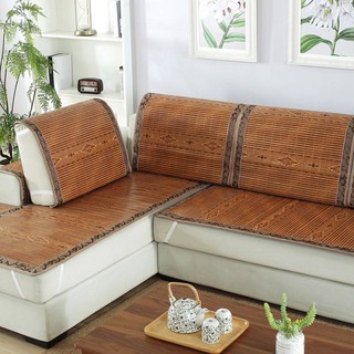 Bộ thảm tre lót sofa chống trượt đơn giản theo phong cách mùa hè