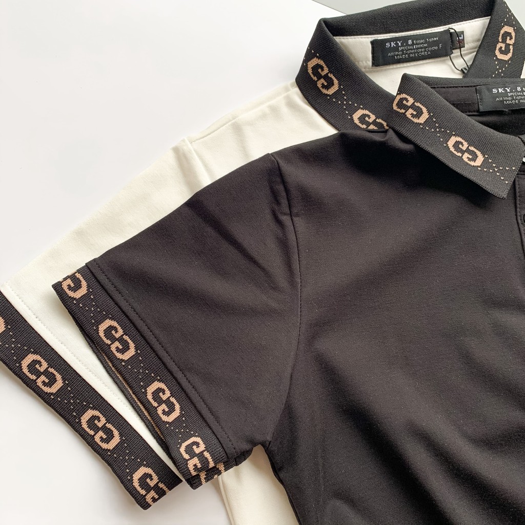 Áo Polo nam phối Cổ in Họa Tiết cao cấp, chất Cotton Hàn xịn chuẩn form, thiết kế phong cách sang trọng - Chaqueen | BigBuy360 - bigbuy360.vn