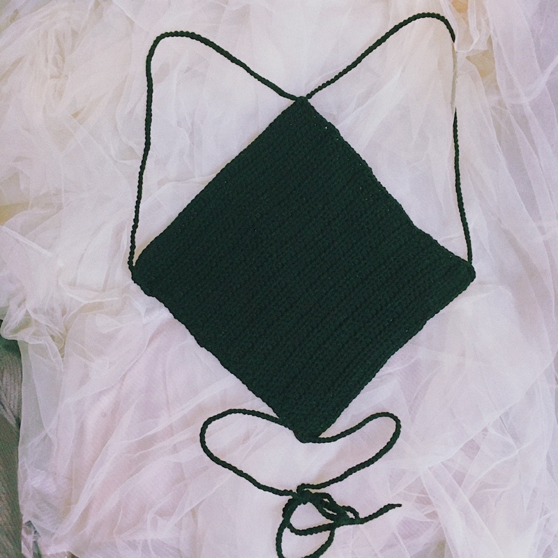 Crochet Checkerboard Top - Yếm Caro Len Móc - Xanhlanhes