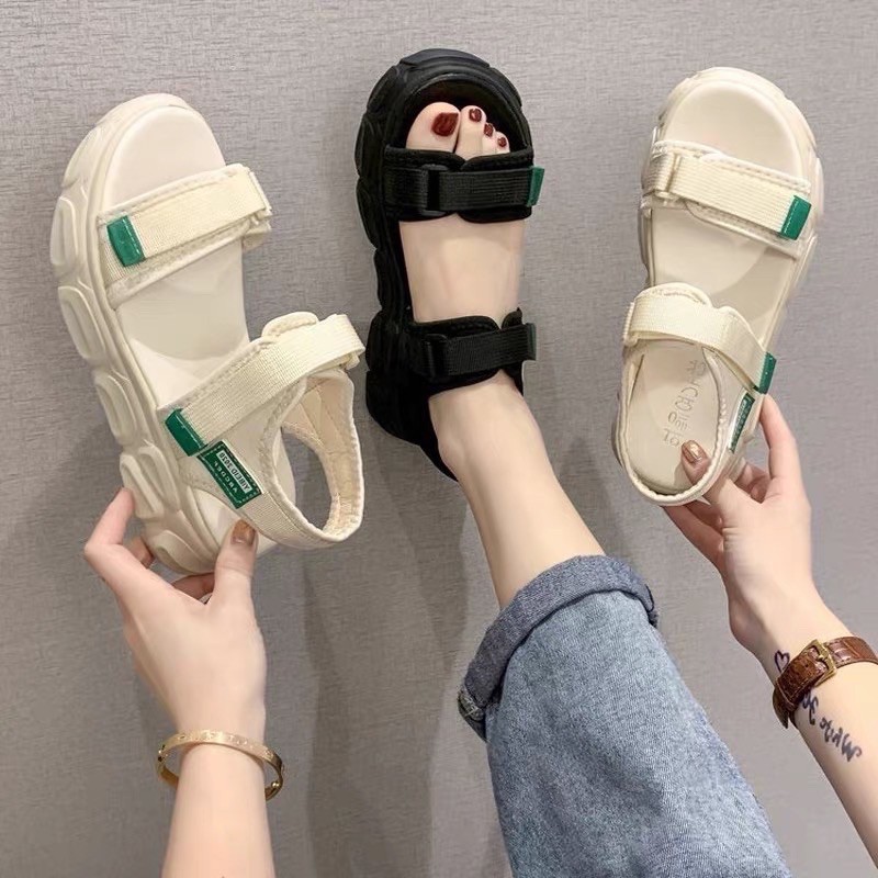 Sandan nữ đế độn tăng chiều cao 2 quai cá tính