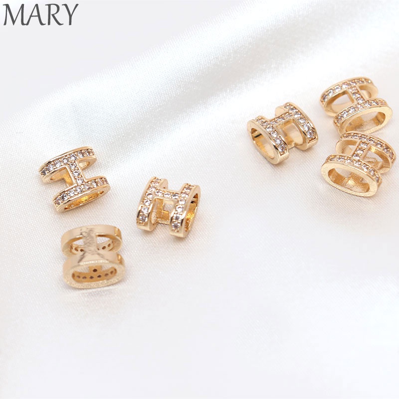 Mặt Dây Chuyền Hình Chữ H Bằng Đồng 14K Thời Trang