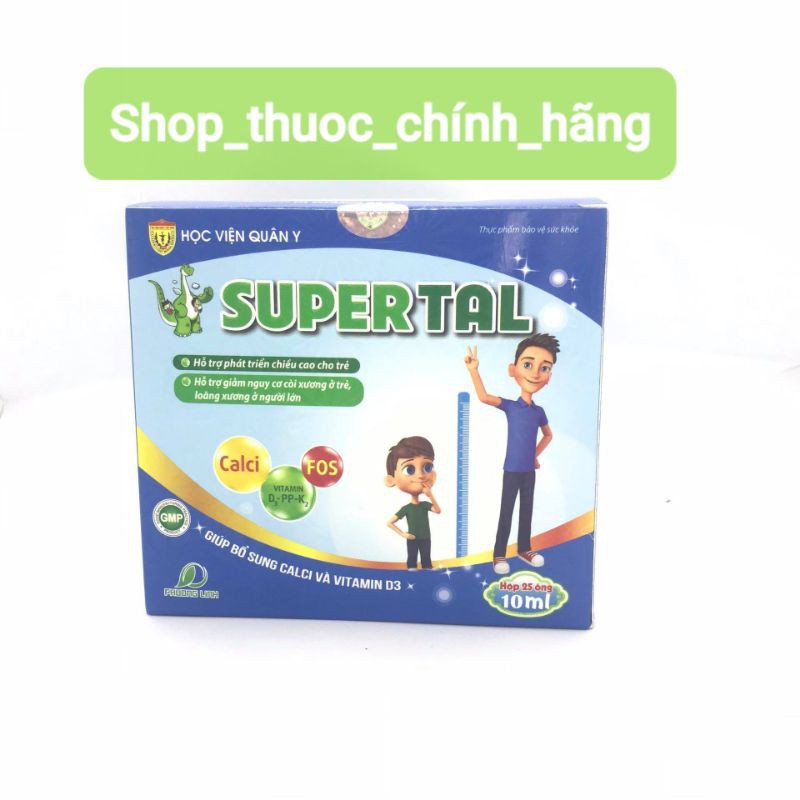 Supertal của Học Viện Quân Y giúp tăng chiều cao cho trẻ còi xương, chậm mọc răng, người lớn bị loãng xương