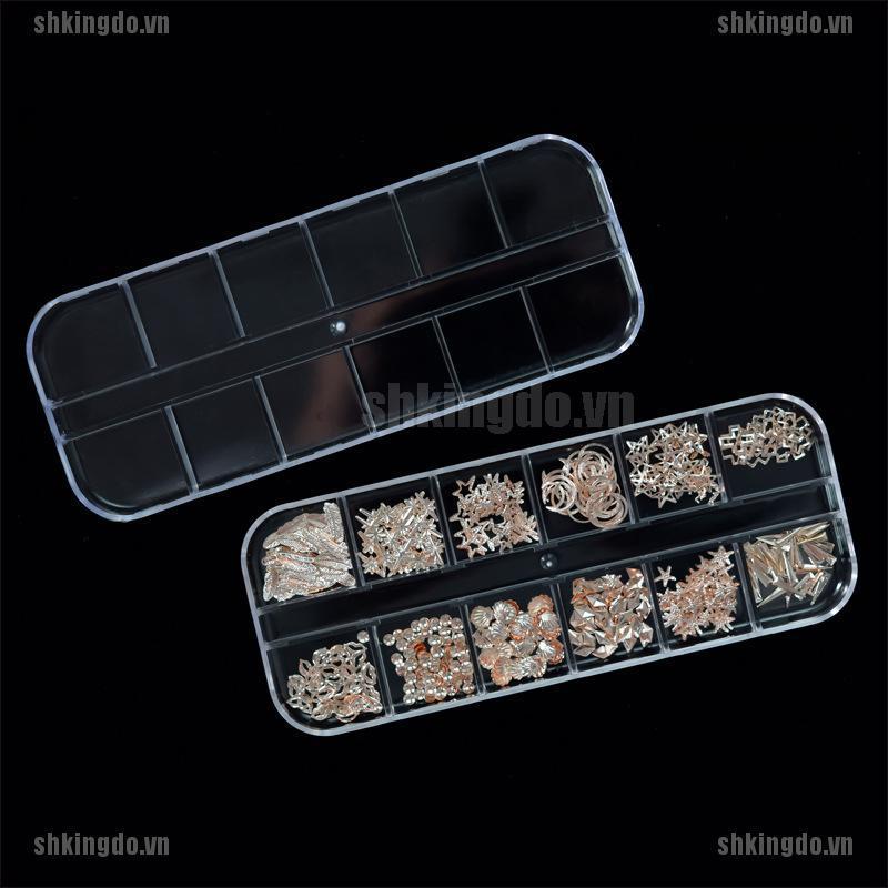 Hộp Nhựa Trong Suốt 12 Ngăn Đựng Đồ Trang Trí Móng Tay