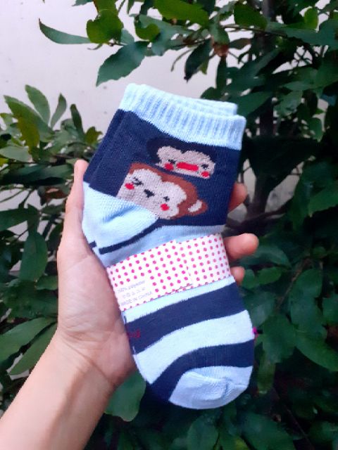 Vớ cotton hình khỉ cho bé màu ngẫu nhiên(cho bé dưới 5 tuổi)