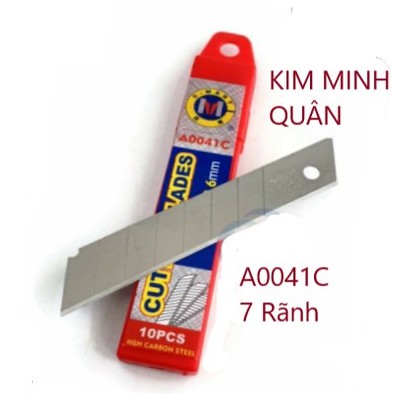 Lưỡi dao rọc giấy , lưỡi dao đa năng 7 rãnh và 14 rãnh 100x18x0.5mm A0041C CMart