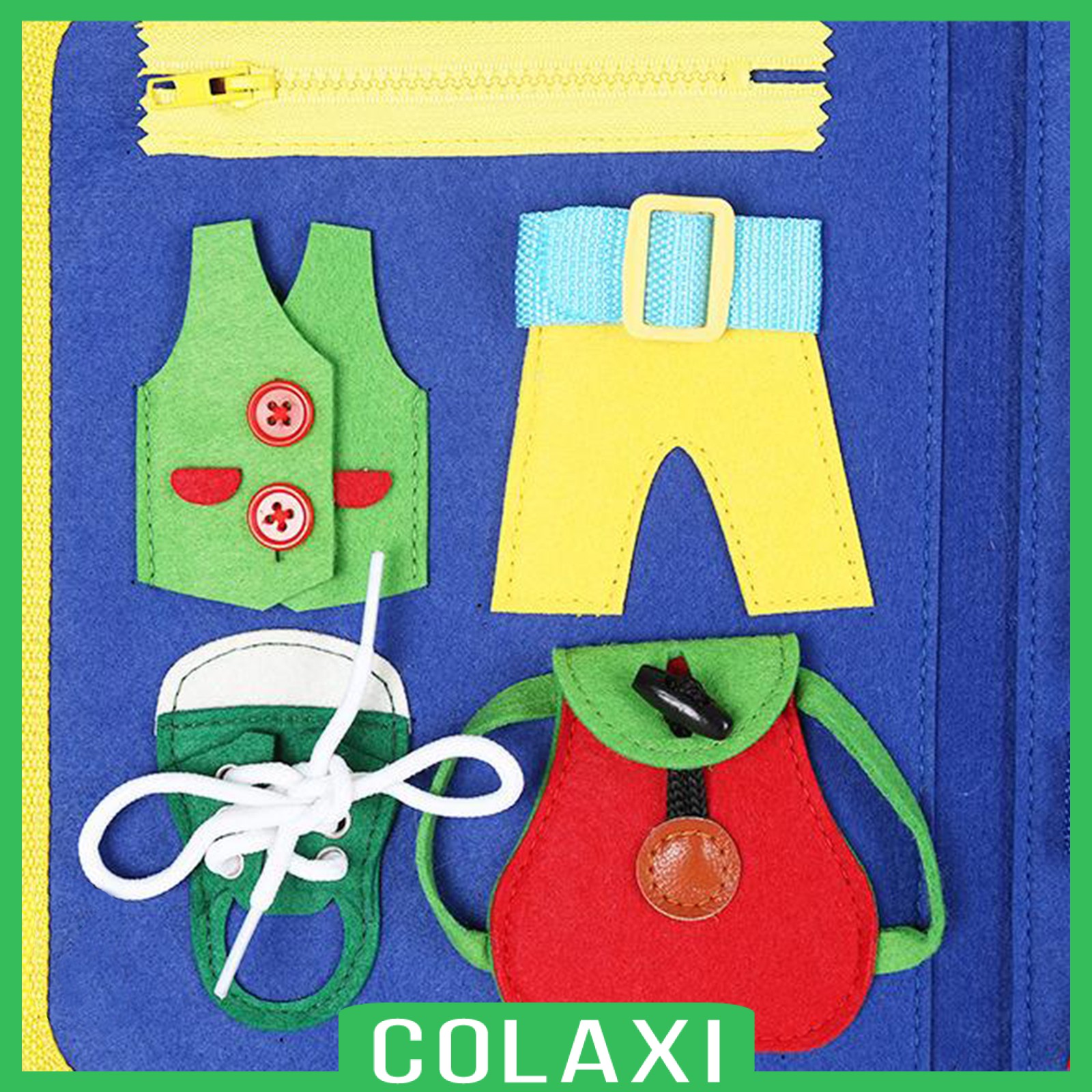 [COLAXI] Montessori Busy Board for Toddlers Felt Fine Motor Skill Sensory Toys Education