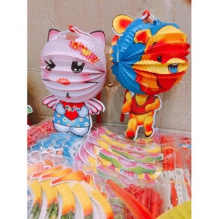 Combo 50/100 cái Lồng Đèn Trung Thu Giấy Xếp Các Loại Nhiều Size Đa Dạng Mẫu Đẹp Giá Rẻ