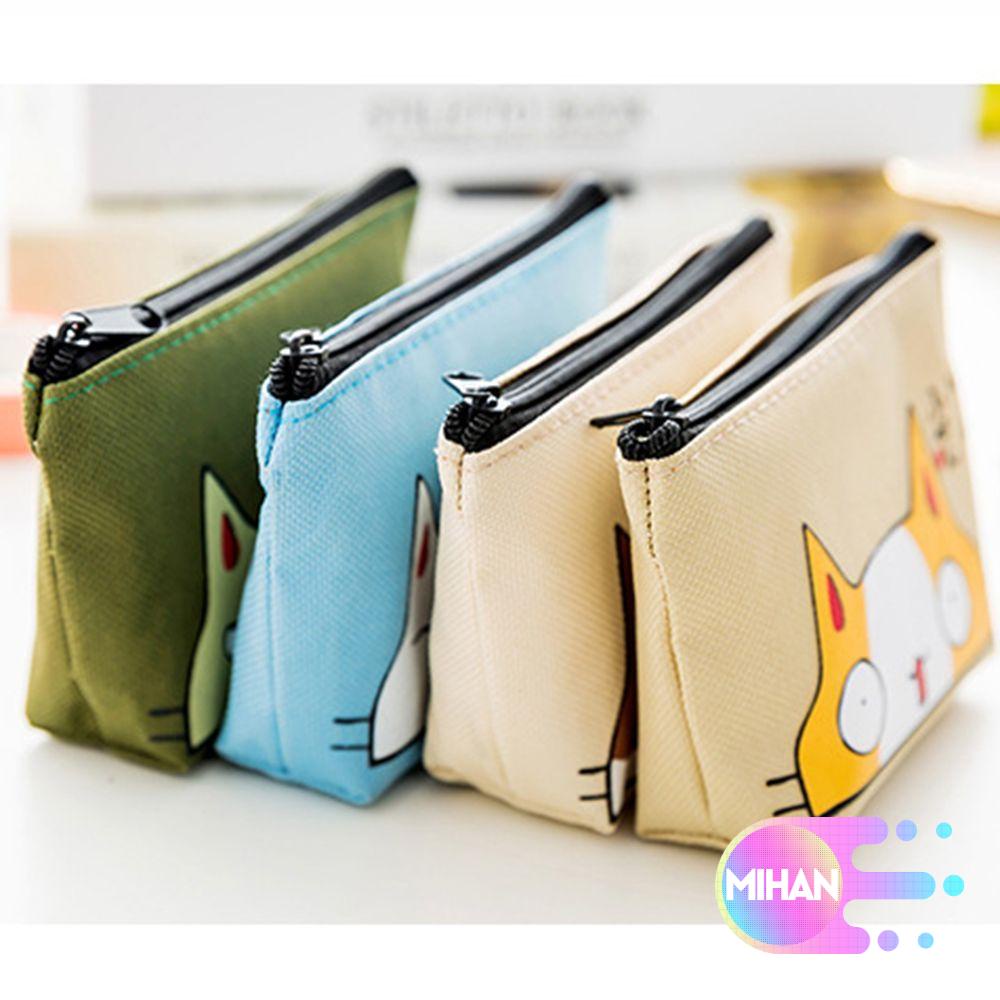 MIHAN1 Cute Cat Print Coin Purse Student Kids Key Wallet Coin Holder Purse Coin Wallet Oxford Cloth Zipper Money Pouch Storage Bag Wallet Clutch Cartoon Cat Mini Coin Pouch