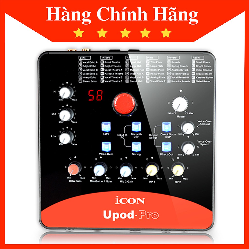 [FULL]Sound Card Icon Upod Pro 72 hiệu ứng thu âm chuyên nghiệp - Đầy đủ phụ kiện - Hàng Chính Hãng BH 12TH