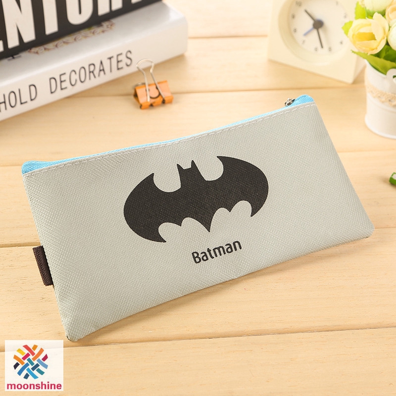 Túi đựng bút viết in biểu tượng Batman/Superman cho các bé