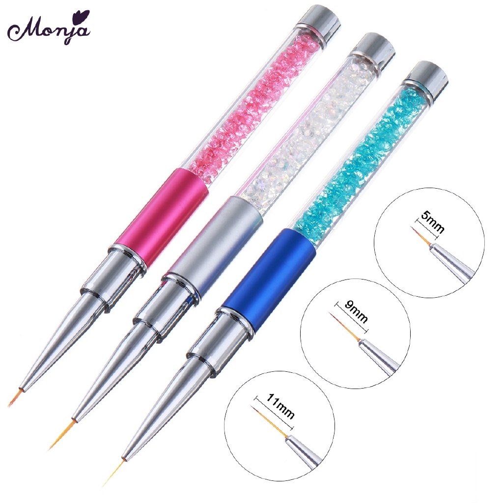 [Hàng mới về] Set 3 Cọ Vẽ Móng Tay Nghệ Thuật 5/9/11mm Vẽ Móng Chuyên Nghiệp