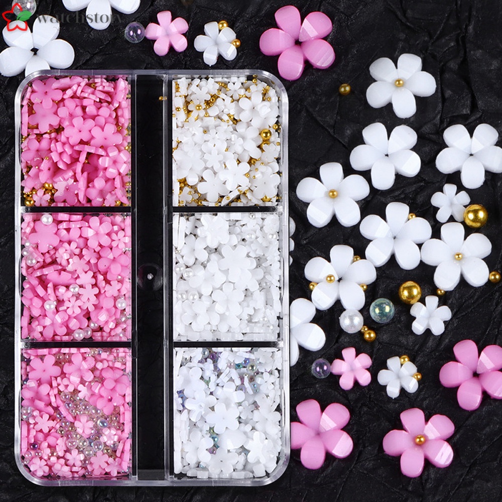 Bộ Sticker Dán Móng Tay Trang Trí Hình Hoa Màu Vàng/Bạc DIY Dành Cho Nữ