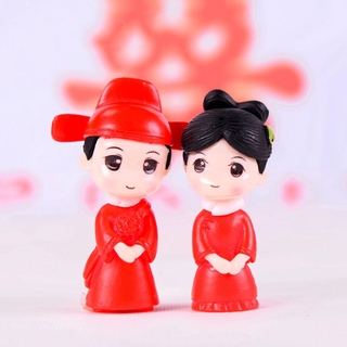 2 Cái / bộ Trang Phục Cổ Thu Nhỏ Đồ Trang Trí Cặp Đôi Đồ Trang Trí Sân Vườn Cổ Tích