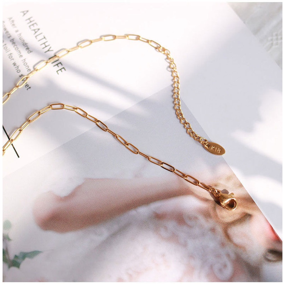 Dây chuyền bằng thép titan mạ vàng 18K họa tiết hoa cúc tráng men nhiều màu sắc tinh xảo phong cách trung cổ cho nữ