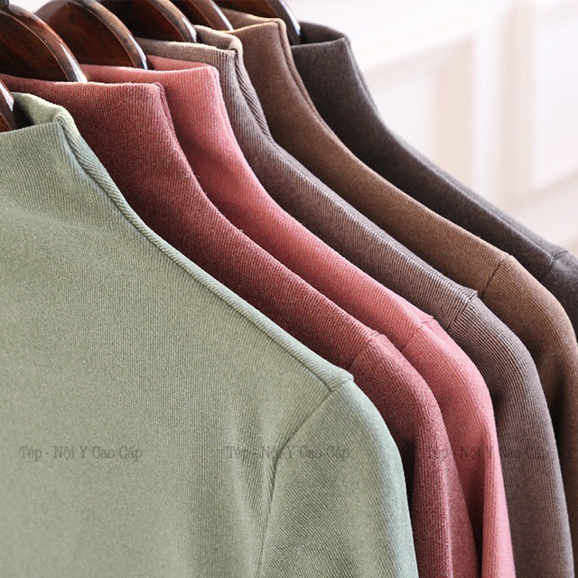 Áo Giữ Nhiệt Nữ , Áo Giữ Nhiệt Cổ 3 Phân Xuất Nhật Motie ( Túi Zip )
