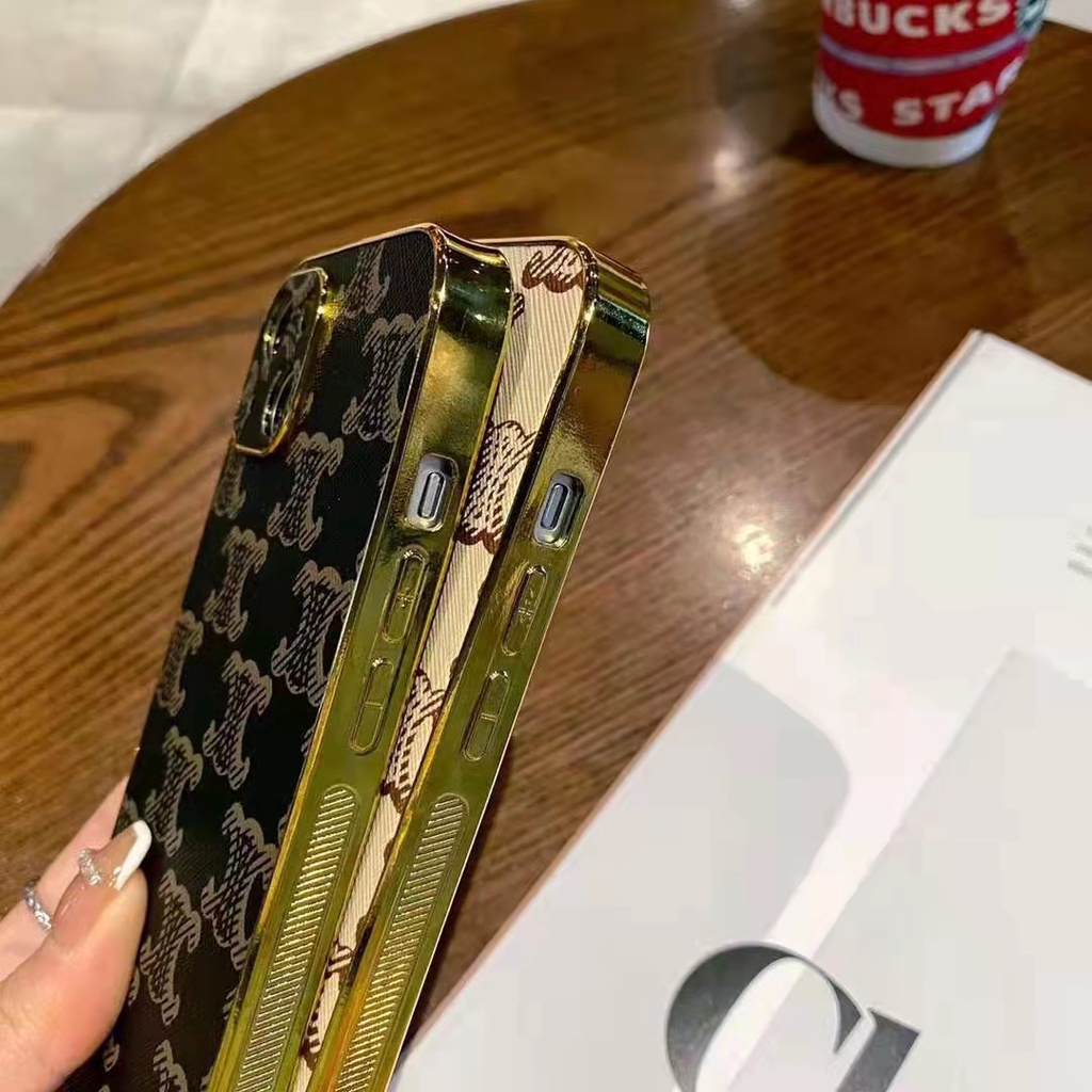 Ốp Điện Thoại Da Mạ Điện Dành Cho iPhone 13 12 11 Pro Max XS XR X 8 7 Plus SE 2020