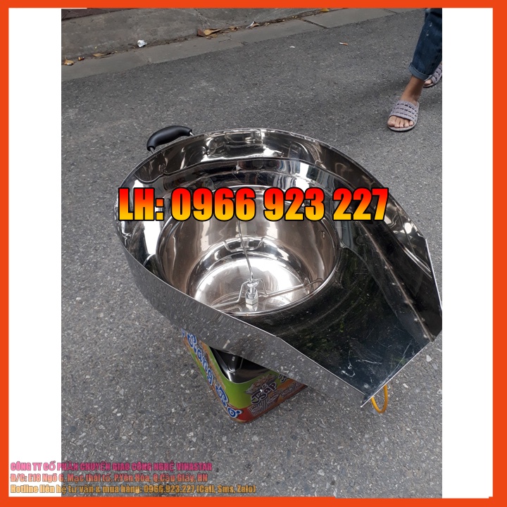 Máy nổ bắp rang bơ bằng ga, nồi nổ bắp rang bơ chạy ga 2 van