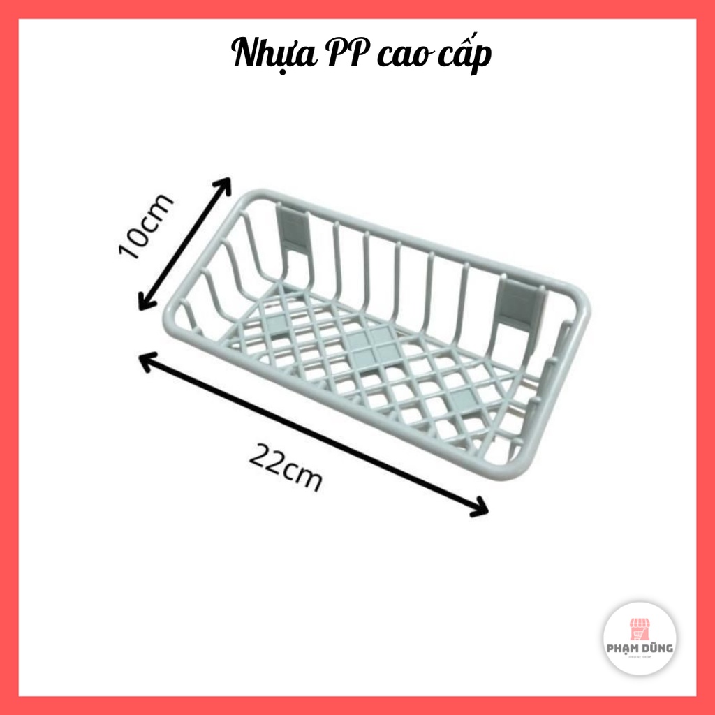 Kệ dán tường để đồ phòng tắm , khay dán tường caro 5700