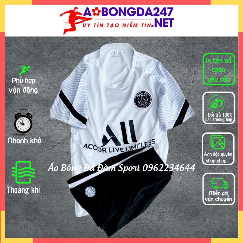 Áo Đá Banh Paris Saint German (PSG) Đen Vải Thái Cao Cấp - Đồ Đá Banh ĐÀM SPORT 3