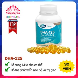 Dầu cá ngừ Mega We Care DHA-125 – Bổ sung DHA, tốt cho não bộ và thị giác