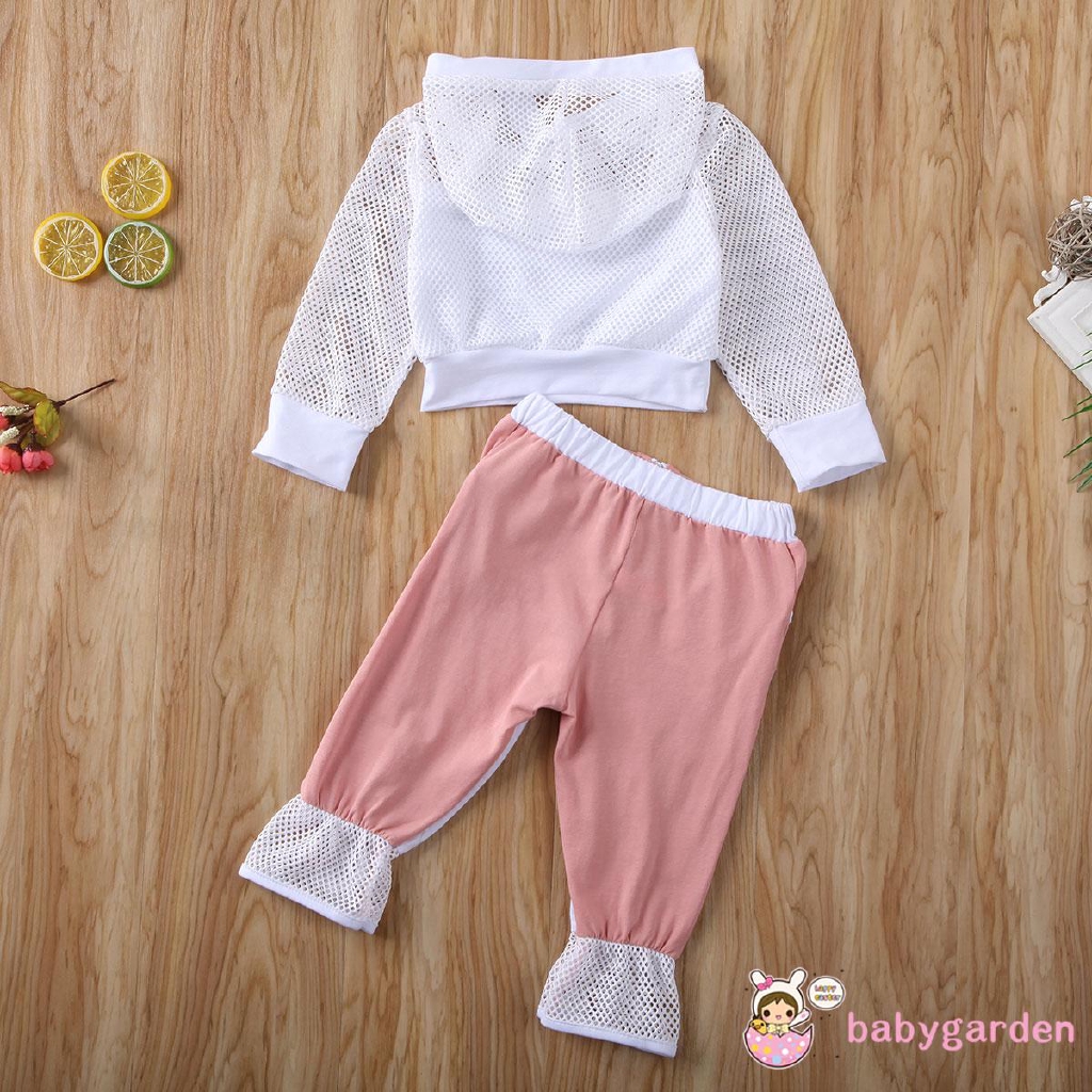Set Áo Có Mũ &amp; Quần Dài Hợp Thời Trang Cho Bé Gái