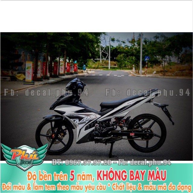 Tem rời Exciter 150 Mx Trắng Đen Bản 2020 -1