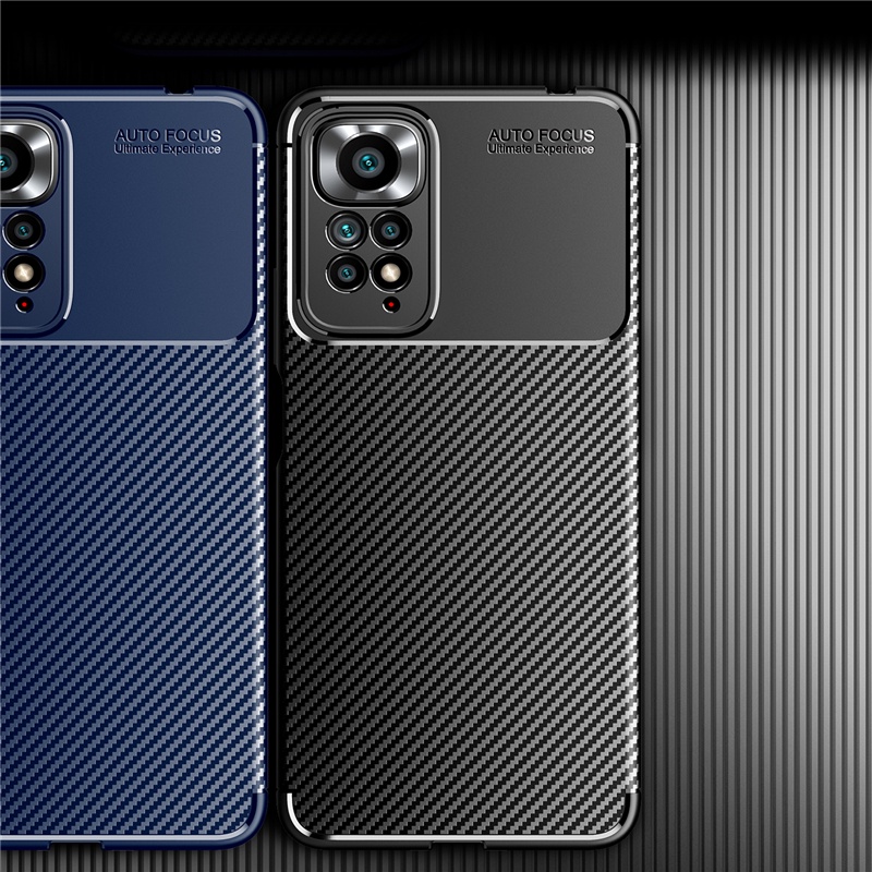 Ốp Điện Thoại TPU Mềm Siêu Mỏng Họa Tiết Sợi Carbon Chống Rơi Cho Redmi Note 11 11 Pro 11T 11s 10 Pro 10 10s 10T 9 Pro 9T 4G 5G