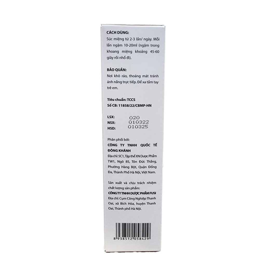 Nước Súc Họng Khoang Miệng Cho Trẻ Em Eros Junior ( Không Cồn ) - Chai 250ml