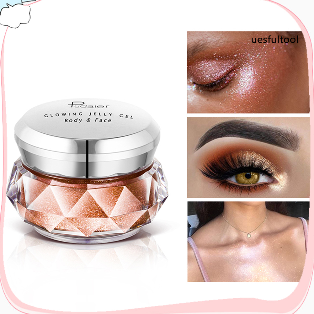 [UF]Pudaier 10g Jelly Face Highlight Liquid Eyeshadow Body Glitter Powder Cosmetic