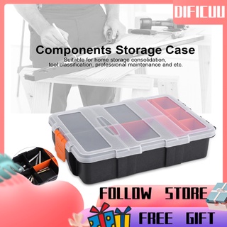 Diificuu 22CM Hộp đựng dụng cụ bằng nhựa Hộp đựng hạt nhỏ Bu lông Vít Bộ phận tổ chức Hộp lưu trữ đa chức năng Bộ phận tổ chức Bộ phận mở vít Dụng cụ hộp lưu trữ bằng nhựa Hộp đựng vít Hộp đựng đồ trưng bày Hộp đựng