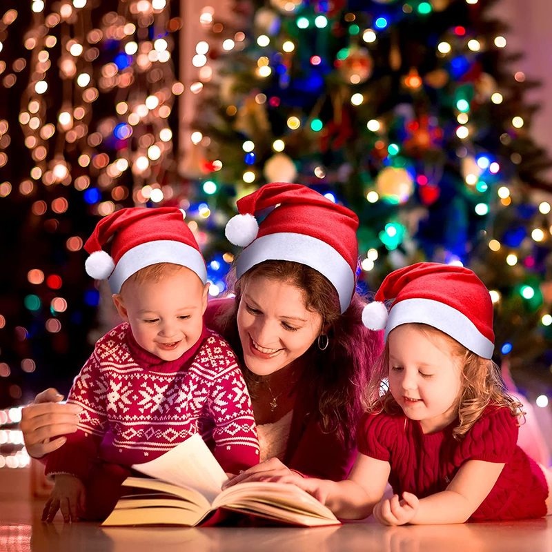 Mũ Ông Già Noel 3D + Tấm Che Mặt + Râu Bằng Lông Nhung Dày Ấm Áp Dành Cho Trẻ Em / Người
