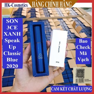 Son Lì 3CE Xanh , Son 3ce Vỏ Xanh Speak Up-Đỏ Nâu, Bao Đẹp , Mùi Thơm, Có Tem , Mã Vạch Đầy Đủ