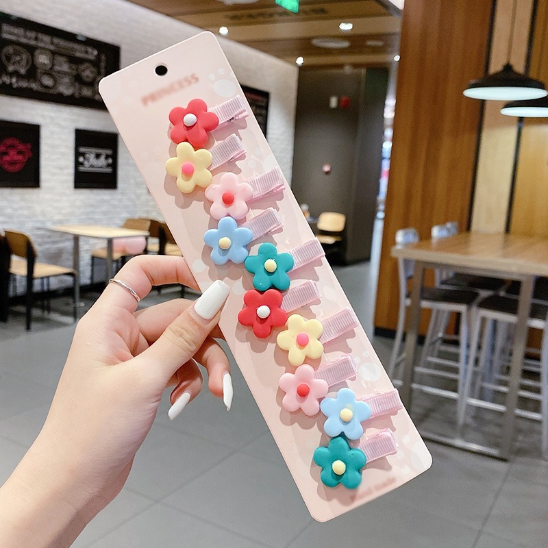 Bộ 10 Kẹp Tóc Xinh Xắn Hình Họa Tiết Mây / Trái Cây Cho Bé Gái