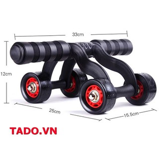 Con lăn kéo đẩy tập cơ bụng 4 bánh trong phòng gym GD840