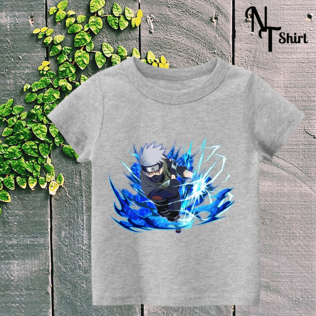 Áo thun bé trai in hình Uchiha itachi, Naruto, Kakashi, Áo cotton xịn mặc mát thoải mái 05