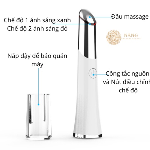 Máy mát xa mắt mini giúp giảm nhăn khóe mắt, hỗ trợ giảm quầng thâm, massage mắt thư giãn sau khi làm việc