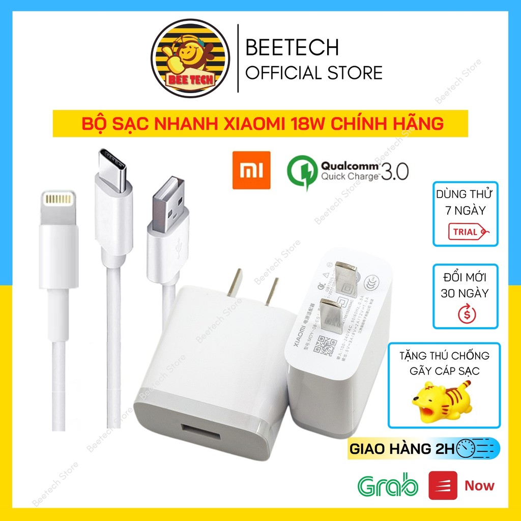 Sạc nhanh 18w Xiaomi chính hãng cho nhiều loại điện thoại - Beetech