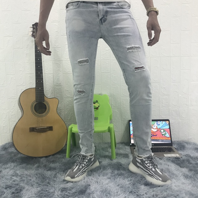 Quần jean nam cào rách Sup 2000 có kèm ảnh thật lun ạ