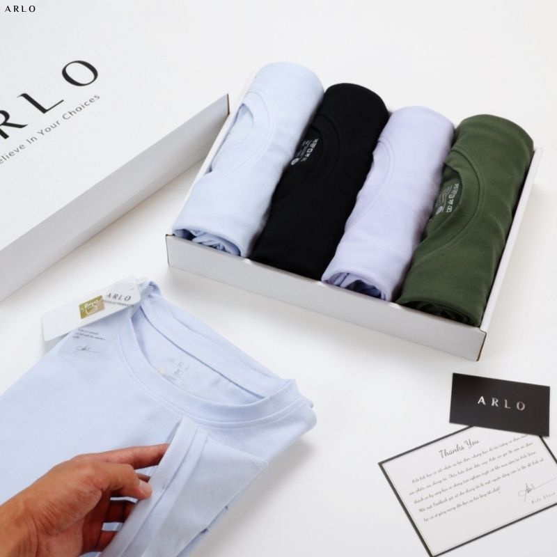 Áo Thun Unisex DILYS Chất Liệu 100% Cotton Màu Xanh Rêu - ARLO