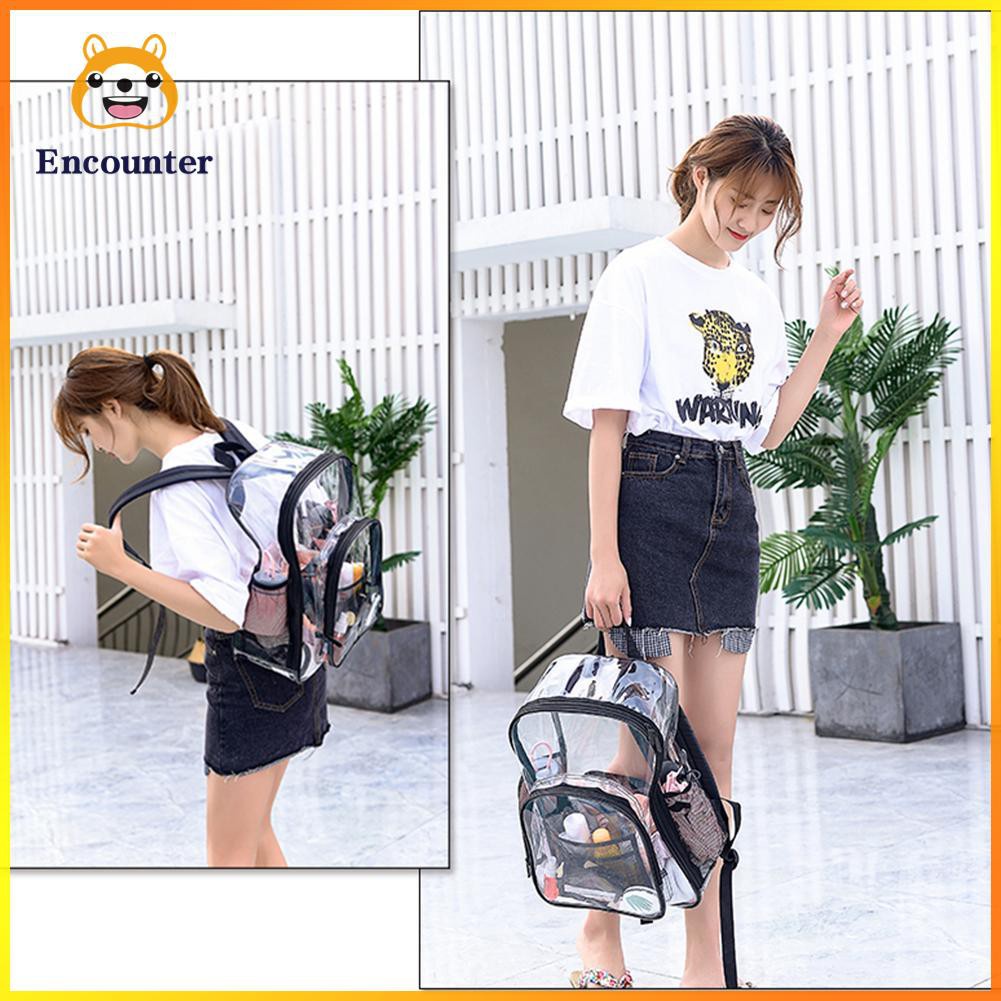 ○Encounter○ Waterproof PVC Transparent Women Backpack Home Organizer Large Storage Bags☆