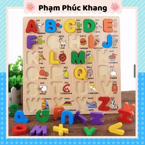 Bảng Chữ Cái Bảng Đồ Chơi Gỗ Bảng Ghép Chữ Cái Tiếng Việt, Tiếng Anh Bảng Ghép Số Nổi Bằng Gỗ Cho Bé