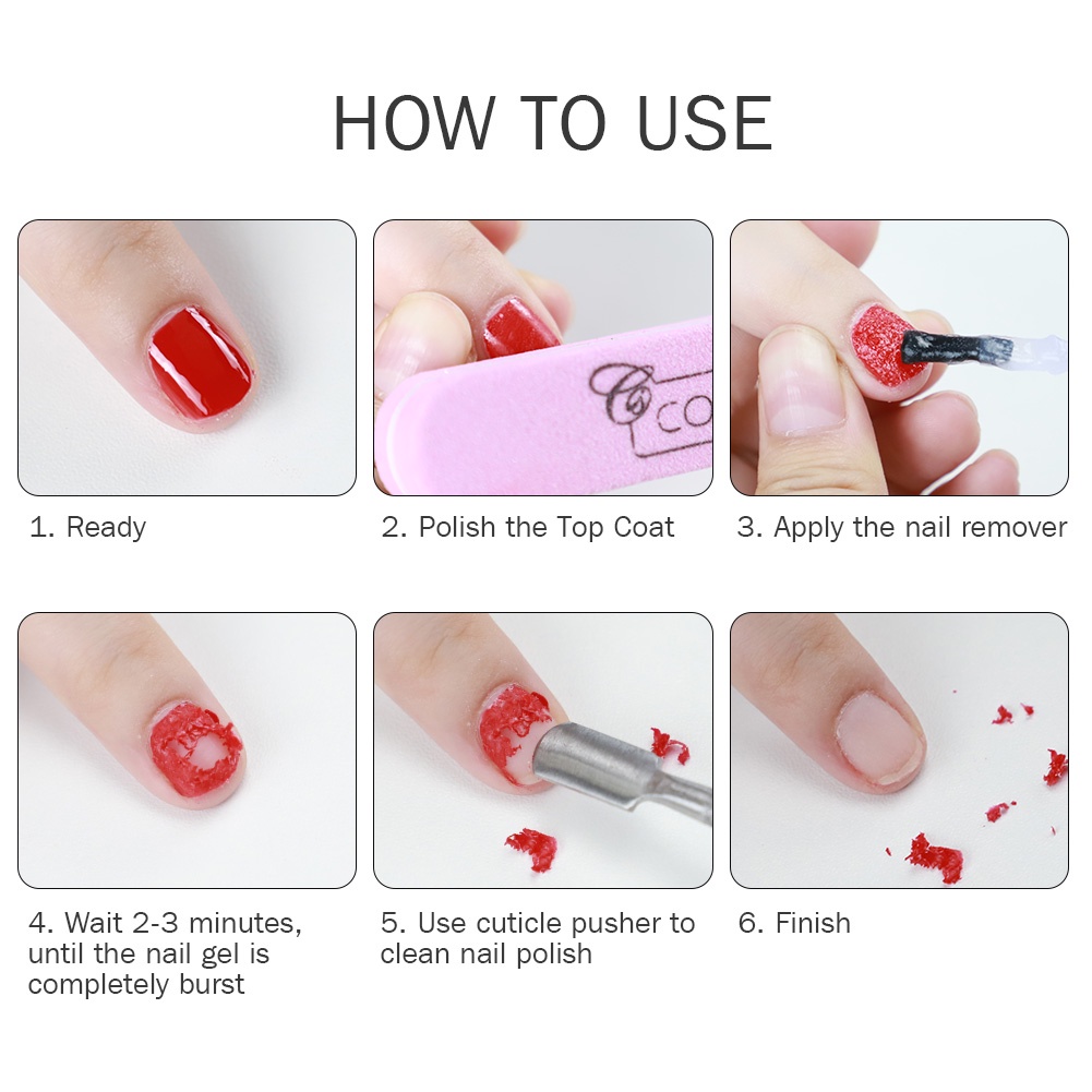[Hàng mới về] Set Dụng Cụ Tẩy Sơn Móng Kèm Gel Coscelia 10Ml