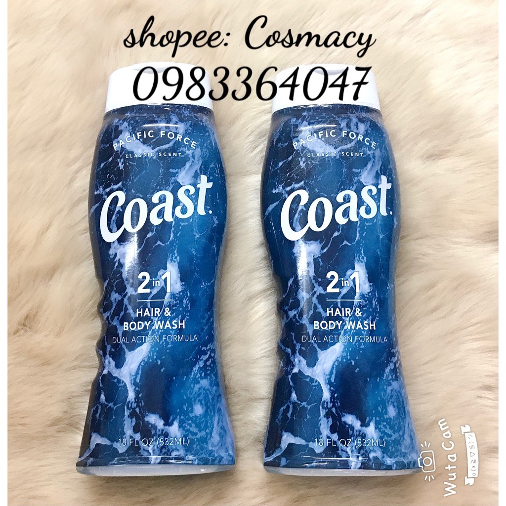 Sữa Tắm Gội Coast 2in1 Mỹ 946ml + 532ml